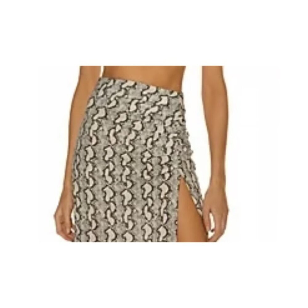 Vix PaulaHermanny Snake Print Wrap Mini Skirt Sz M – Adjustable Tie Waist